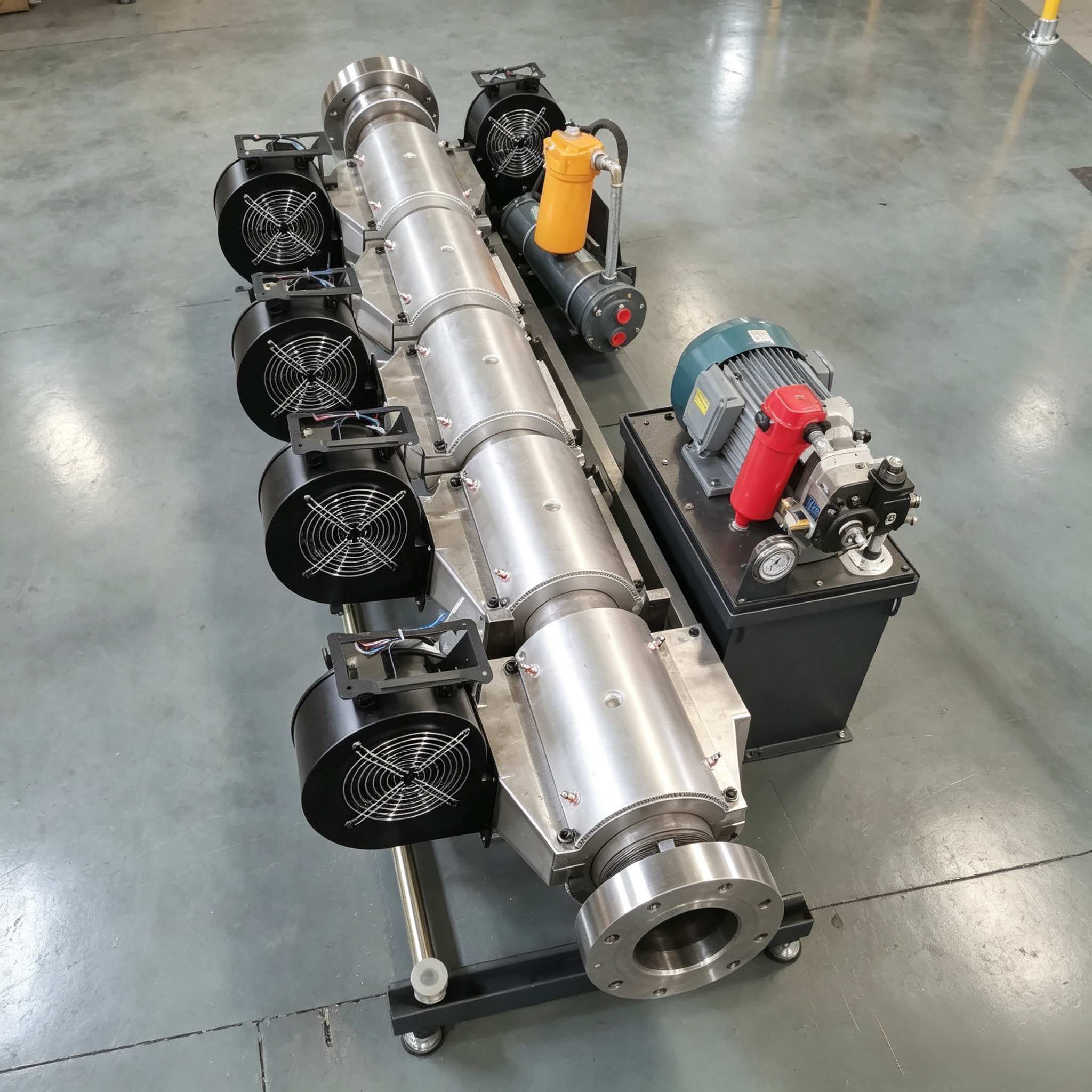 80mm Screw Fully Automatic Servo-Hydraulic Blow Molding Machine 2 Stations, 4 Cavities,Max Capacity1L Plastic Bottles