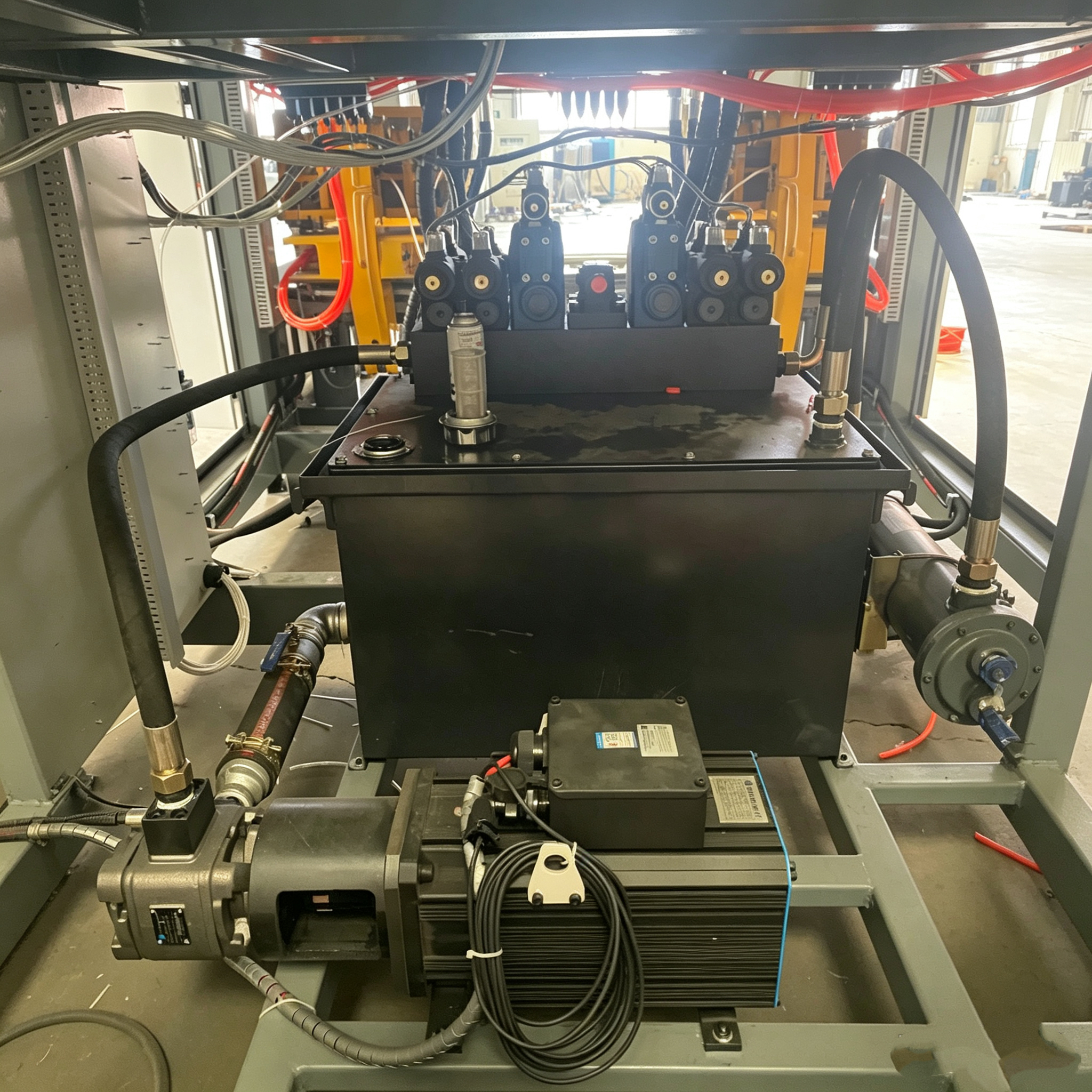 80mm screw fully automatic servo hydraulic blow molding machine, 2 stations, 6 cavities, used to produce small bottles or small hollow plastic products