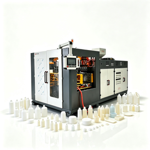 80mm screw fully automatic servo hydraulic blow molding machine, 2 stations, 6 cavities, used to produce small bottles or small hollow plastic products