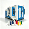 80mm screw fully automatic servo hydraulic blow molding machine, 2 stations, 6 cavities, used to produce small bottles or small hollow plastic products
