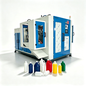 80mm screw fully automatic servo hydraulic blow molding machine, 2 stations, 6 cavities, used to produce small bottles or small hollow plastic products